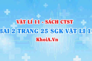 Bài 2 trang 25 SGK Vật lí 11 Chân trời sáng tạo